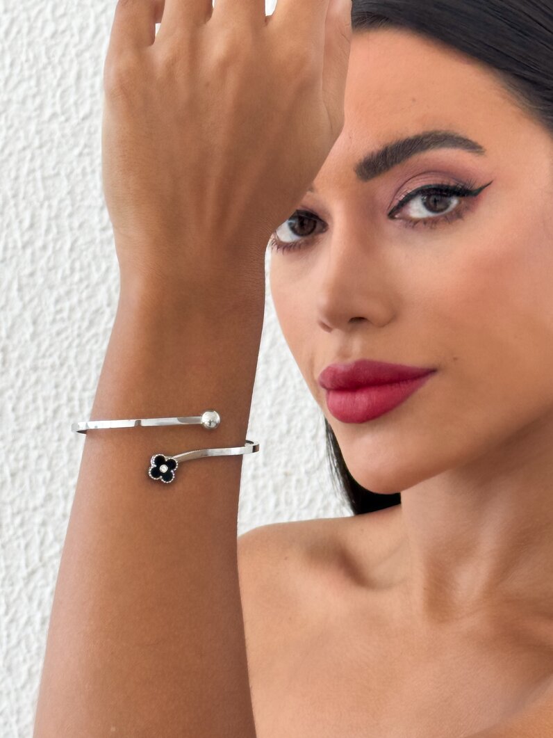 Bracelete Folheado a Ouro 18k e Prata Aro Inspiração Virginia e Esfera