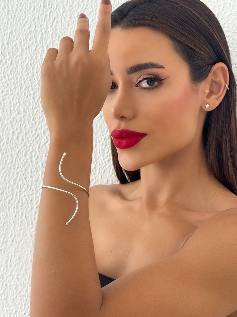 Bracelete Folheado a Ouro 18k e Prata Aro Liso