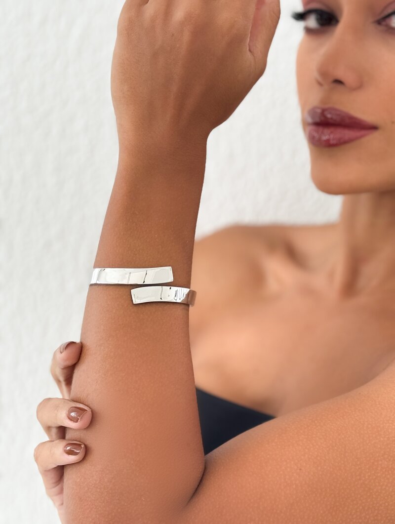 Bracelete Folheado a Ouro 18k e Prata Aro Liso Sobreposto