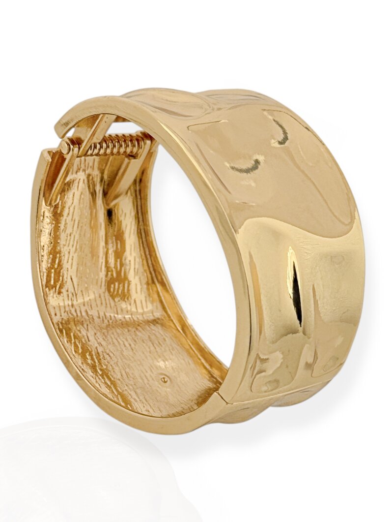 Bracelete Folheado a Ouro 18k e Prata Aro Martelado