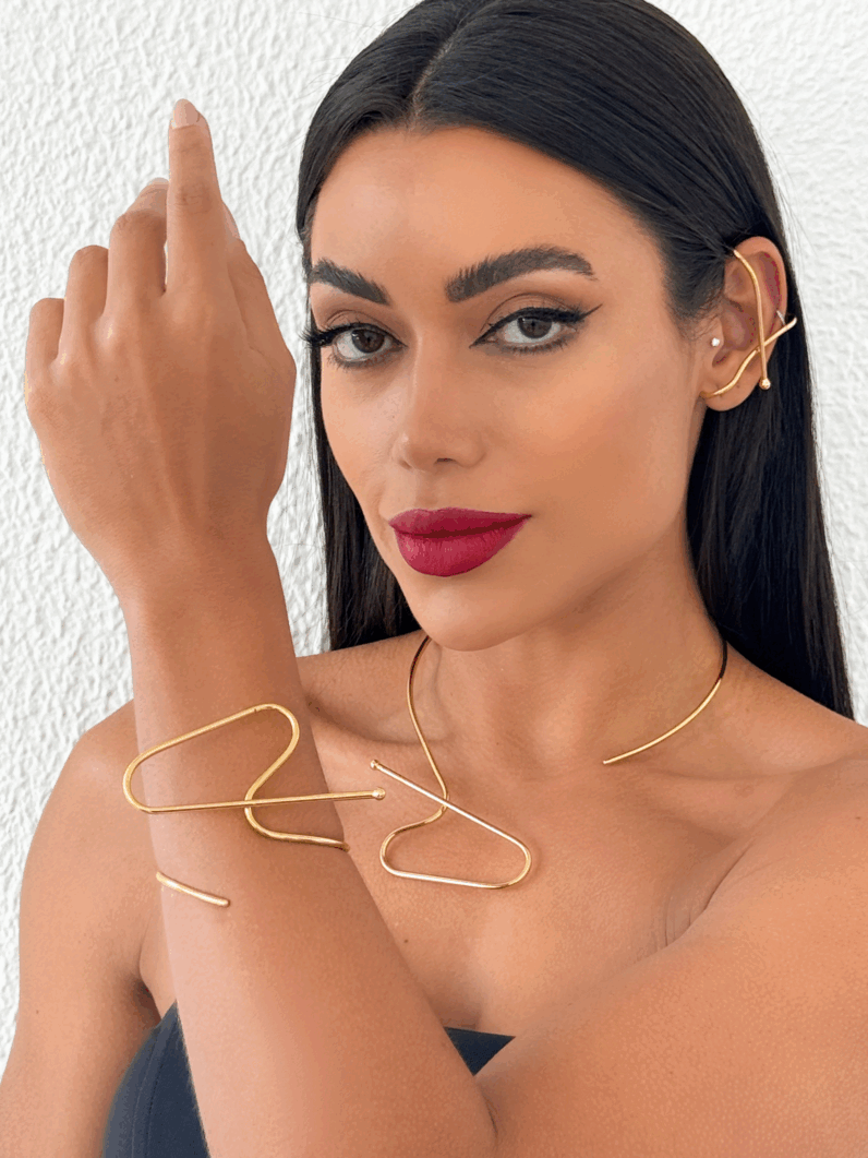 Bracelete Folheado a Ouro 18k e Prata Aro Merida