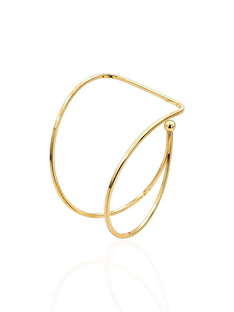 Bracelete Folheado a Ouro 18k e Prata Aro Minimalista