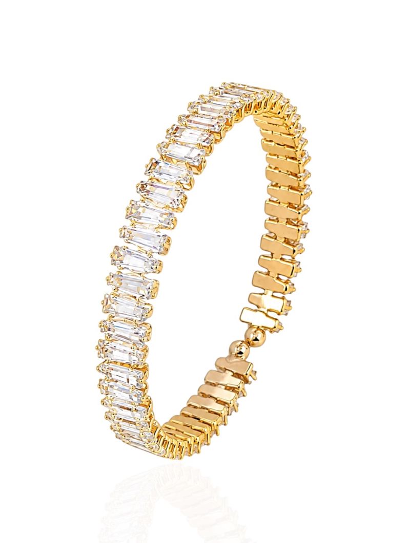 Bracelete Folheado a Ouro 18k e Prata Aro Navete
