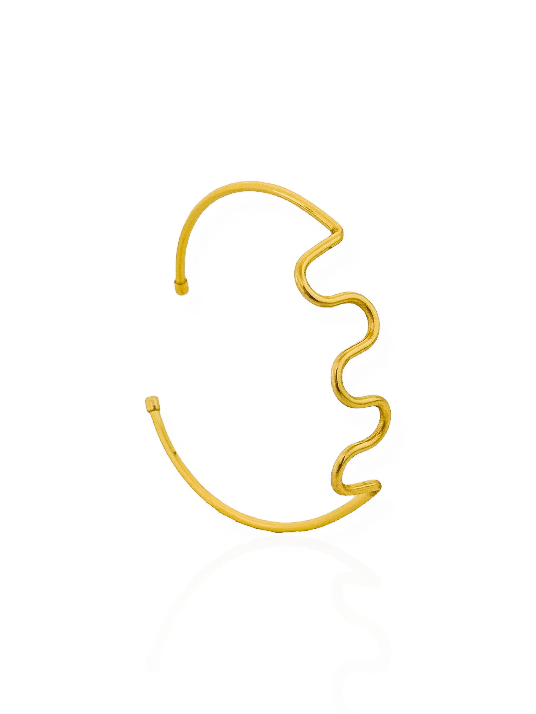Bracelete Folheado a Ouro 18k e Prata Aro Ondulado