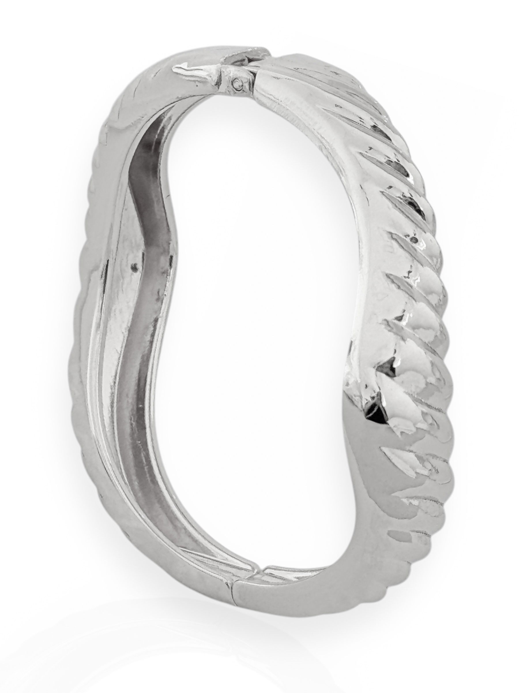 Bracelete Folheado a Ouro 18k e Prata Aro Ondulado texturizado