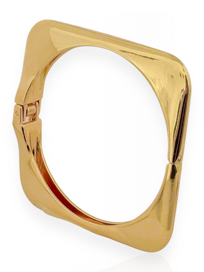 Bracelete Folheado a Ouro 18k e Prata Aro Quadrado