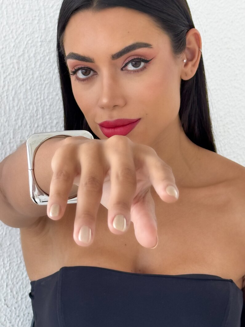 Bracelete Folheado a Ouro 18k e Prata Aro Quadrado