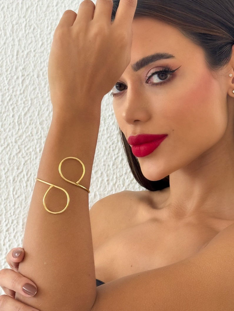 Bracelete Folheado a Ouro 18k e Prata Aro Redondo