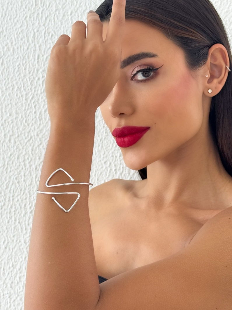Bracelete Folheado a Ouro 18k e Prata Aro Triangular
