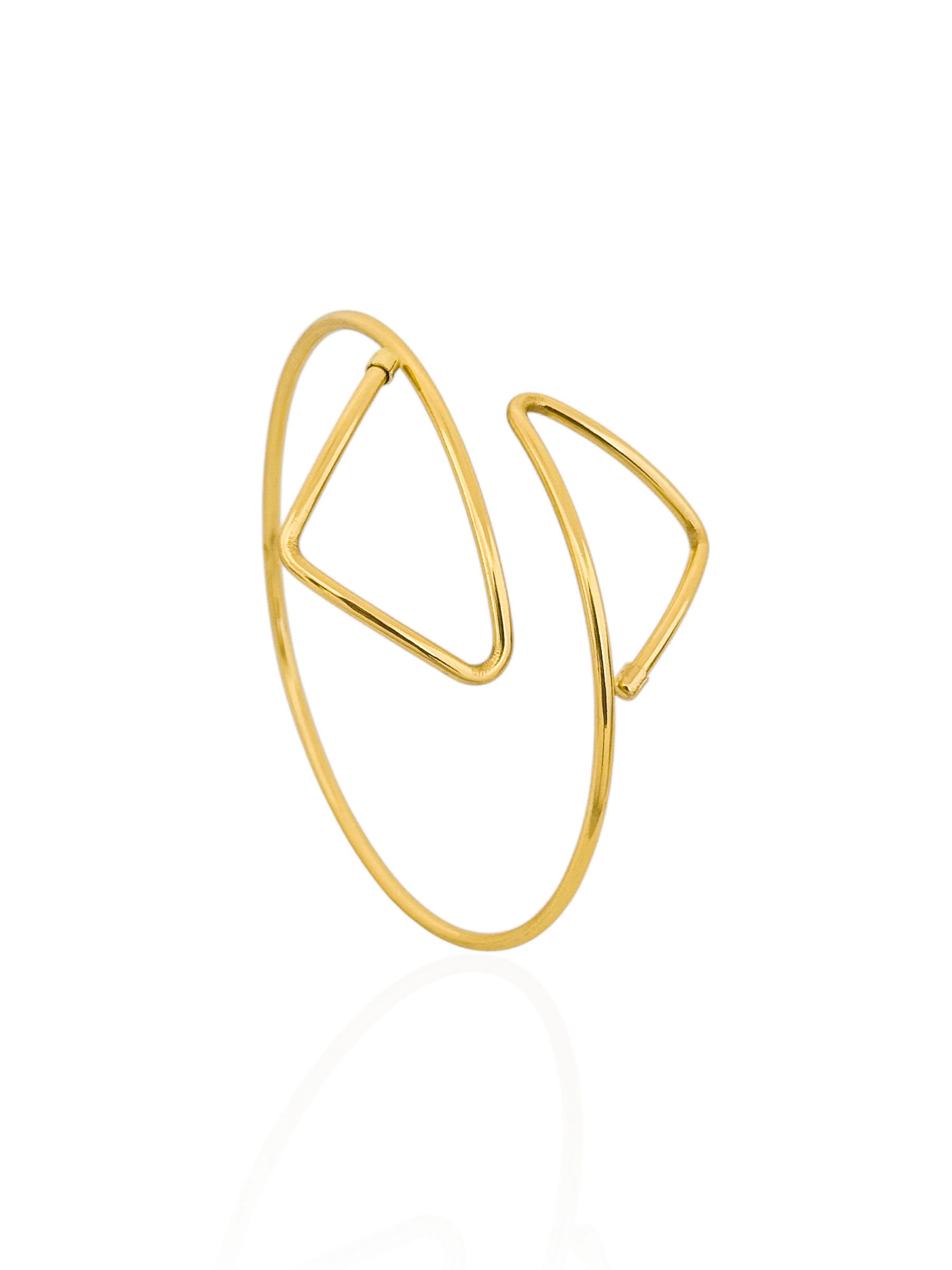 Bracelete Folheado a Ouro 18k e Prata Aro Triangular