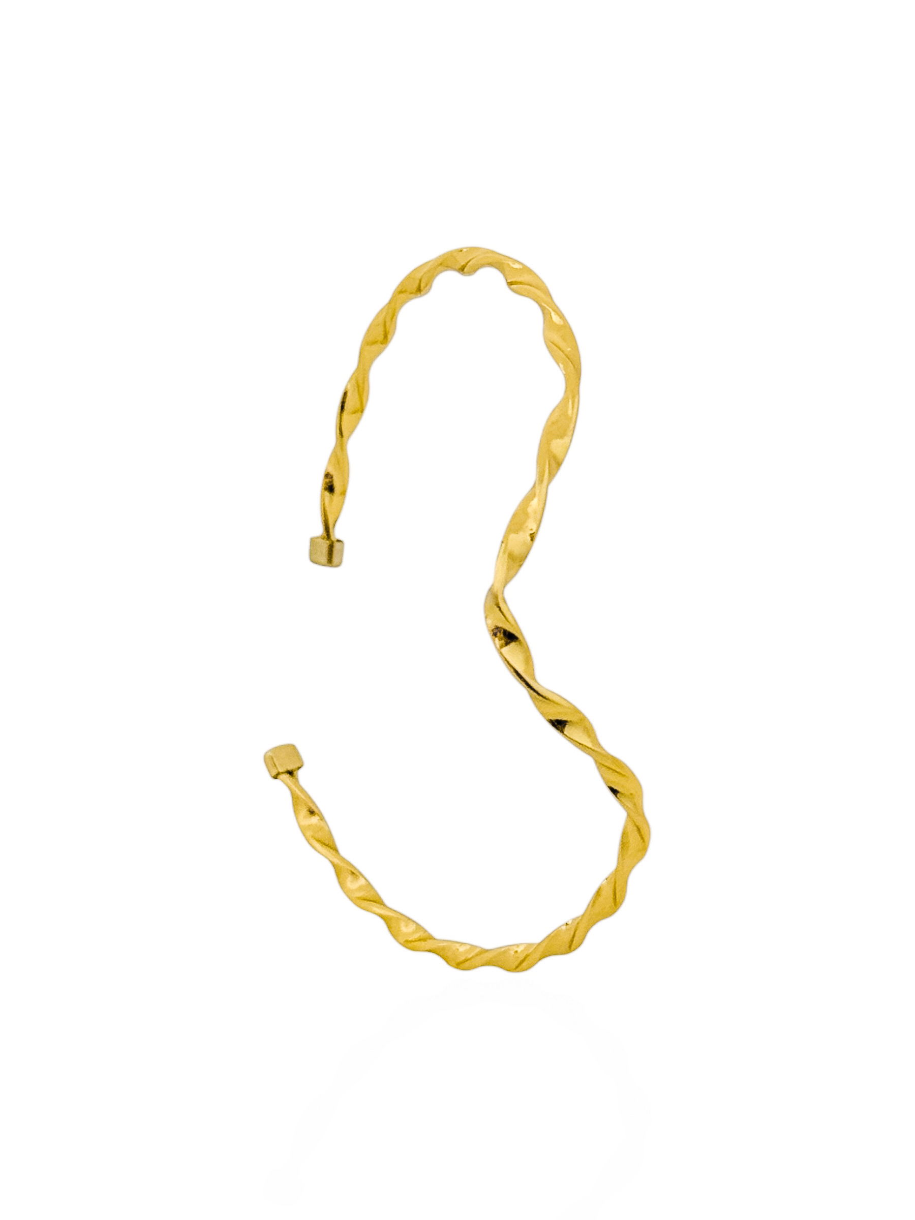 Bracelete Folheado a Ouro 18k e Prata Aro V Torcido