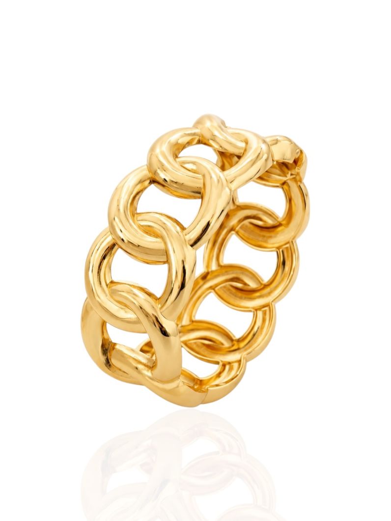 Bracelete Folheado a Ouro 18k e Prata Círculos Vazados