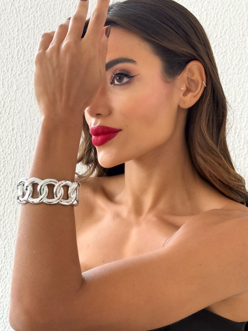 Bracelete Folheado a Ouro 18k e Prata Círculos Vazados