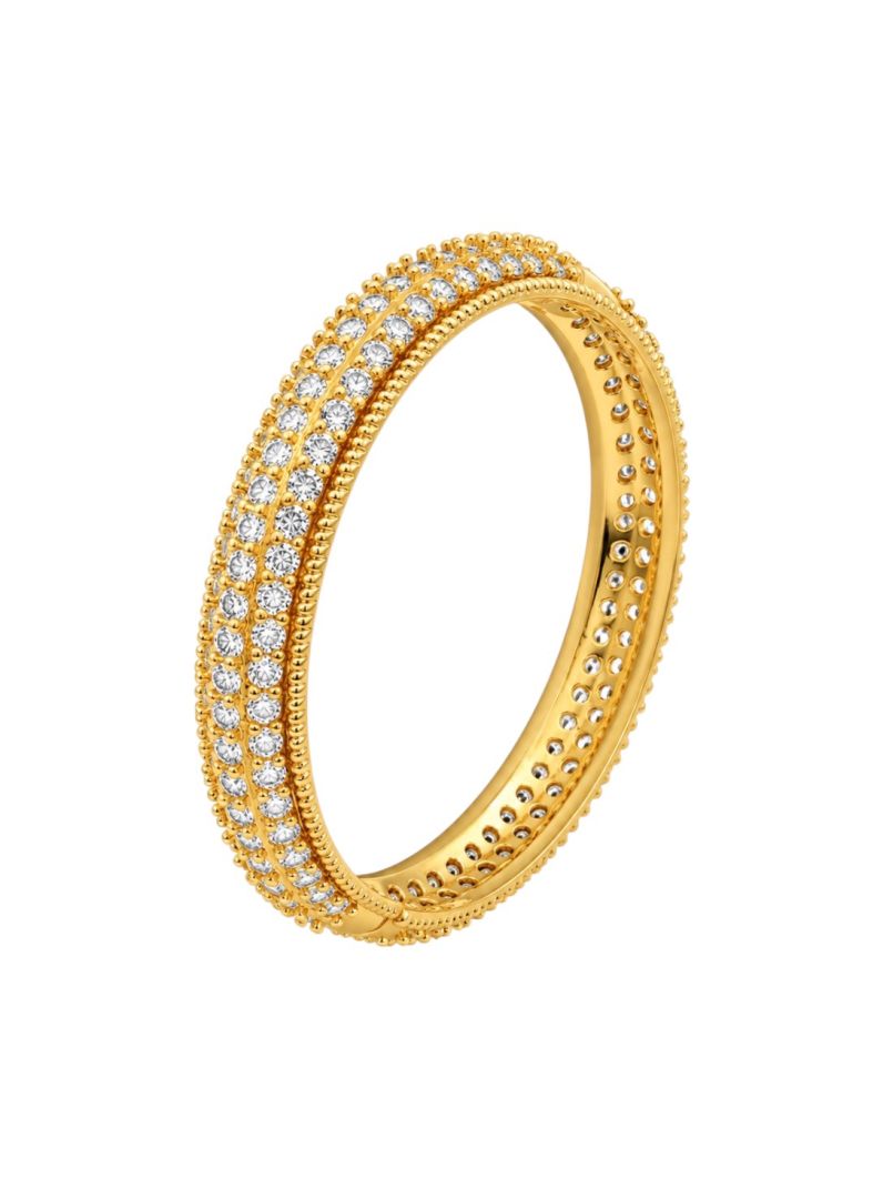 Bracelete Folheado a Ouro 18k e Prata Cravejado