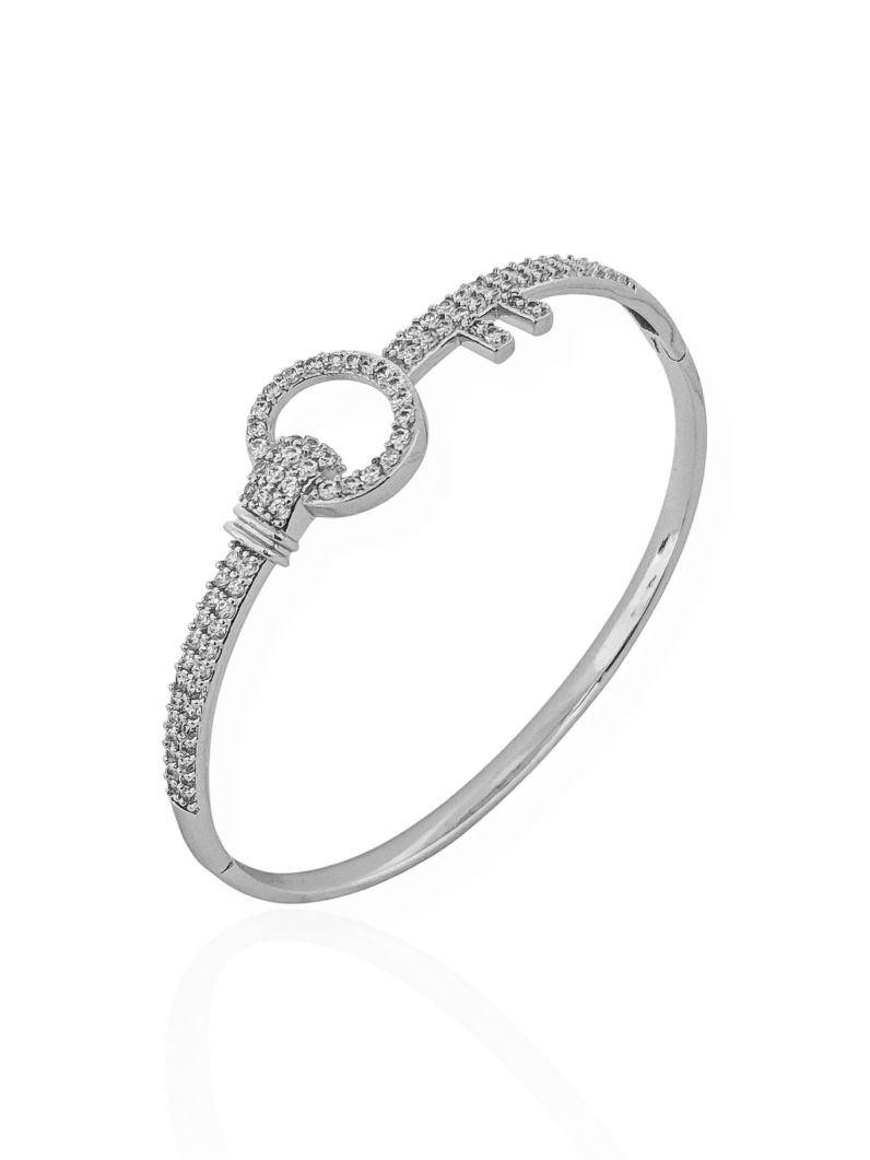 Bracelete Folheado a Ouro 18k e Prata Cravejado Alta Joalheria