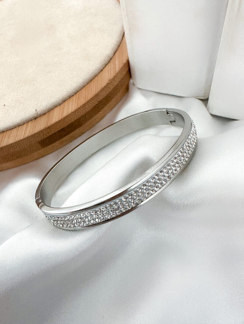 Bracelete Folheado a Ouro 18k e Prata Cravejado com Micro Zircônias