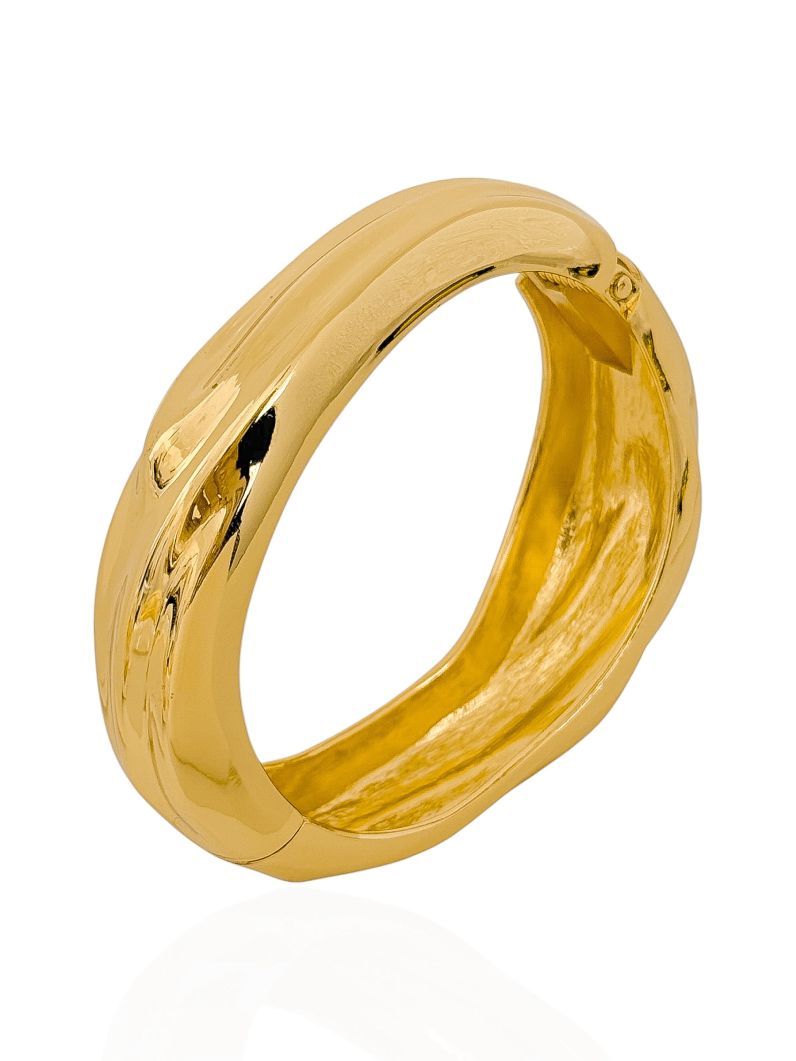 Bracelete Folheado a Ouro 18k e Prata Design Desenhado