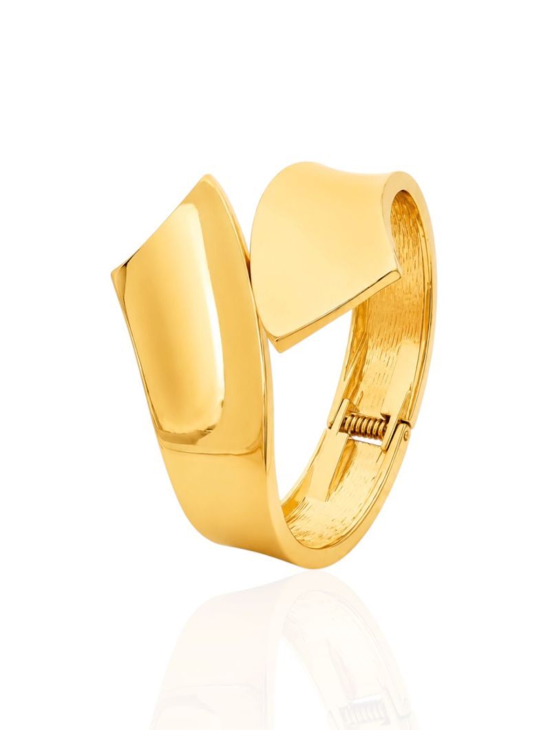 Bracelete Folheado a Ouro 18k e Prata Design Elegante G