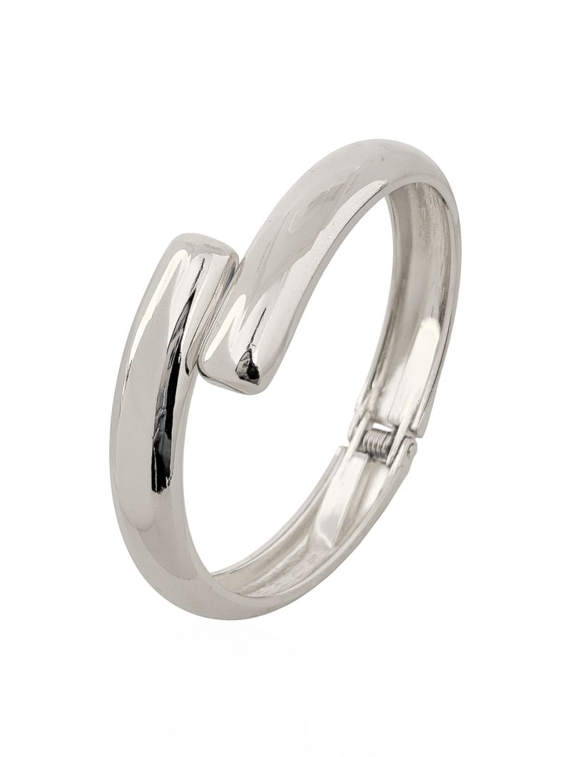 Bracelete Folheado a Ouro 18k e Prata Design Liso