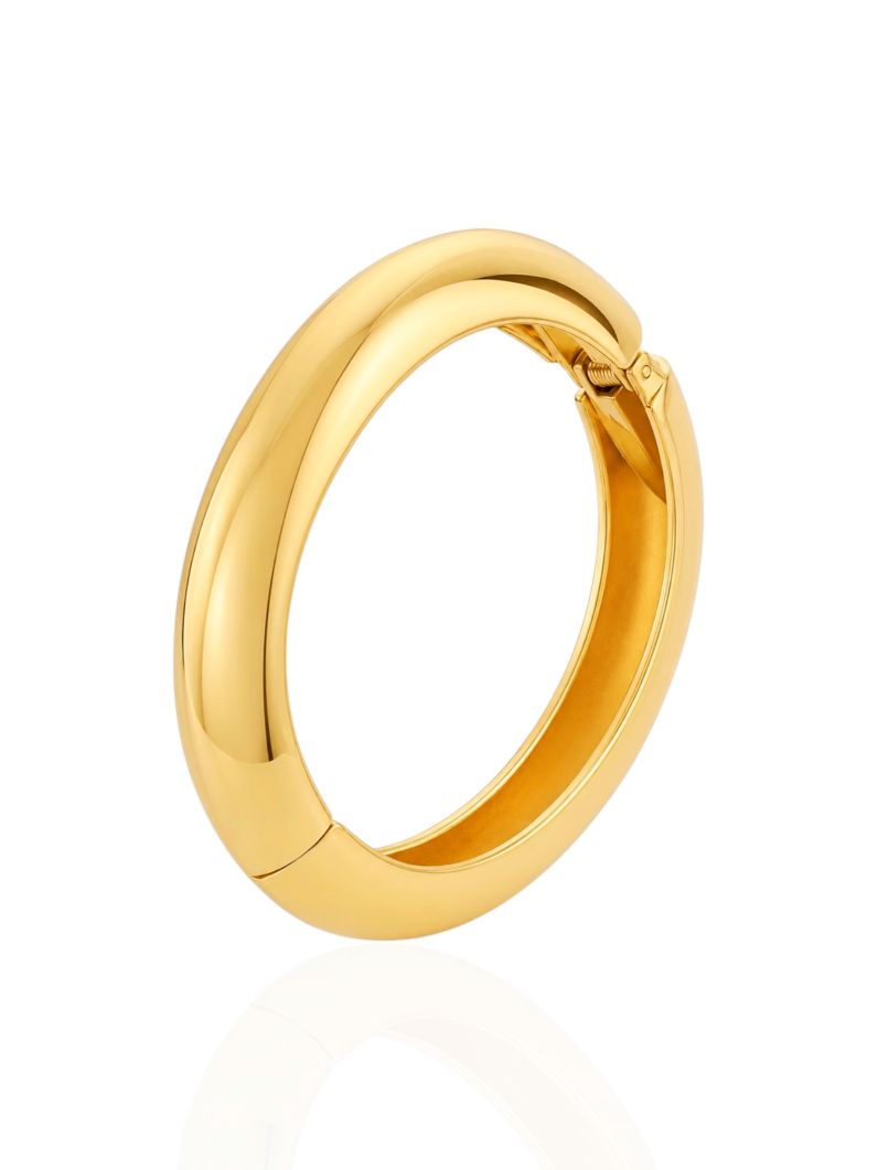 Bracelete Folheado a Ouro 18k e Prata Design Liso