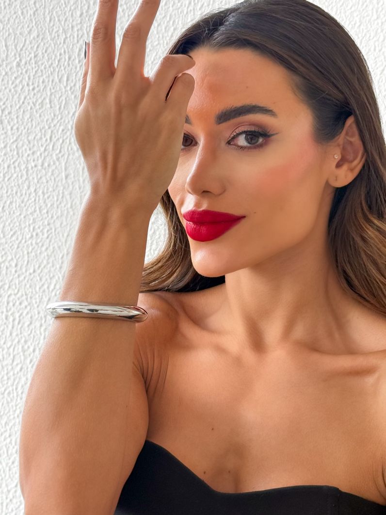 Bracelete Folheado a Ouro 18k e Prata Design Liso