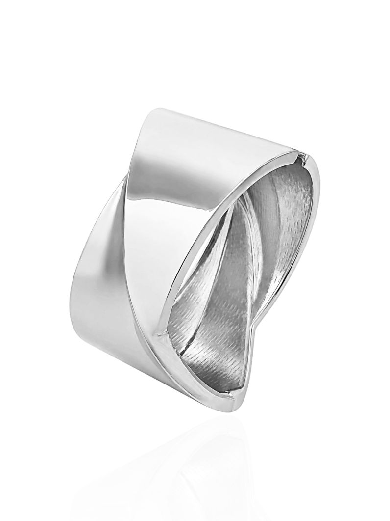 Bracelete Folheado a Ouro 18k e Prata Design Moderno Liso