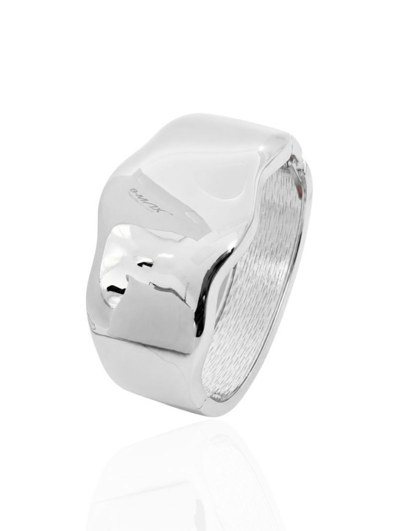 Bracelete Folheado a Ouro 18k e Prata Design Ondulado