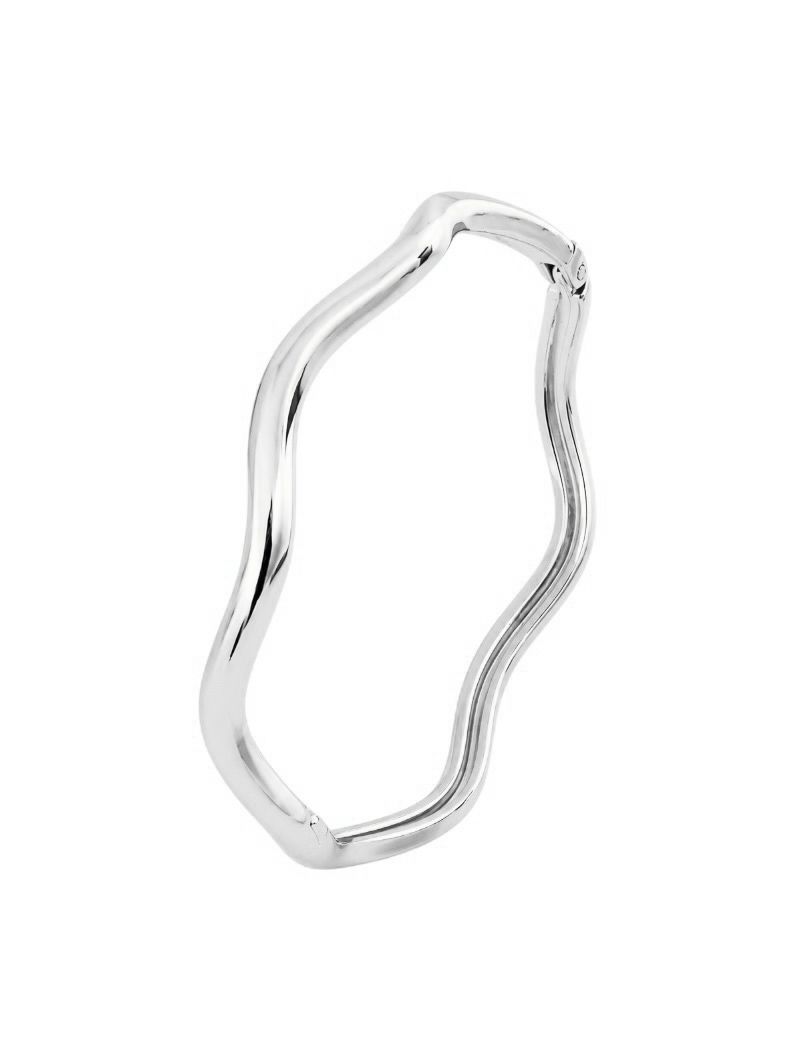Bracelete Folheado a Ouro 18k e Prata Design Ondulado