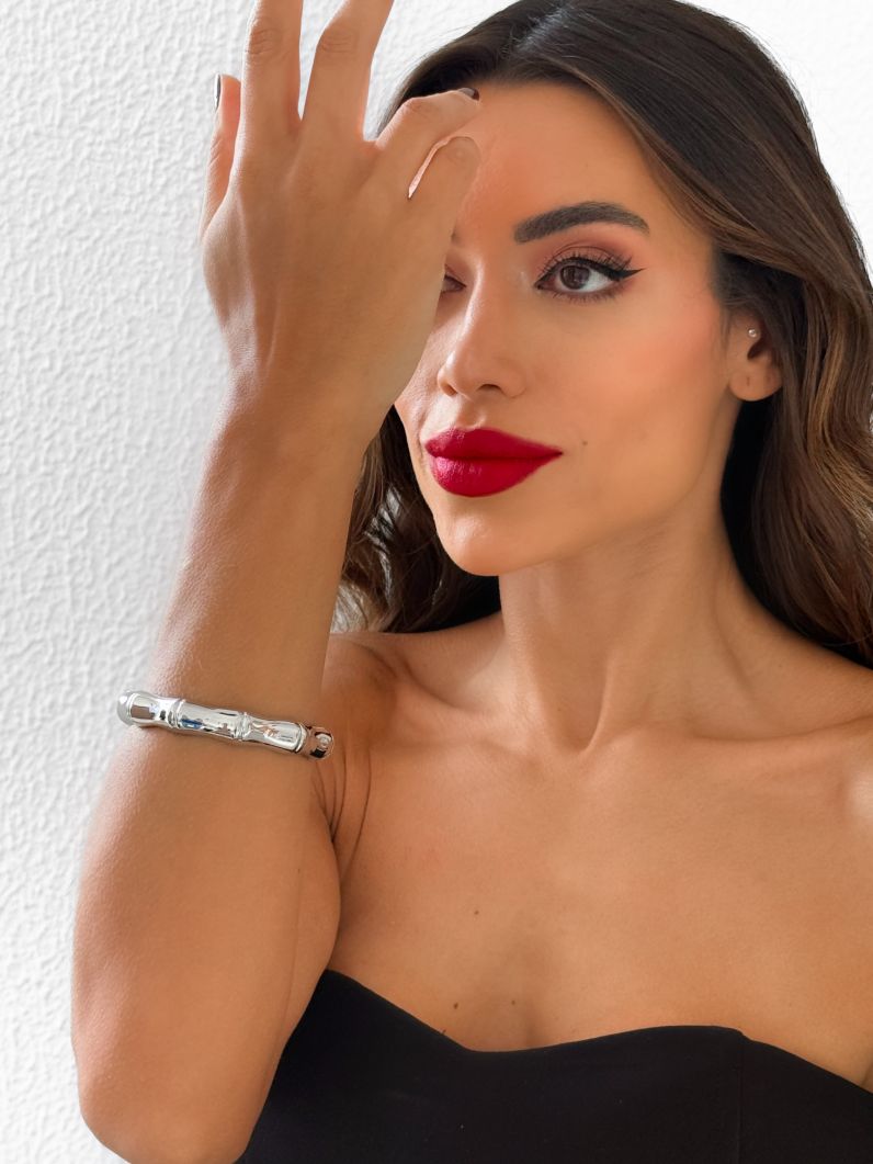 Bracelete Folheado a Ouro 18k e Prata Detalhado