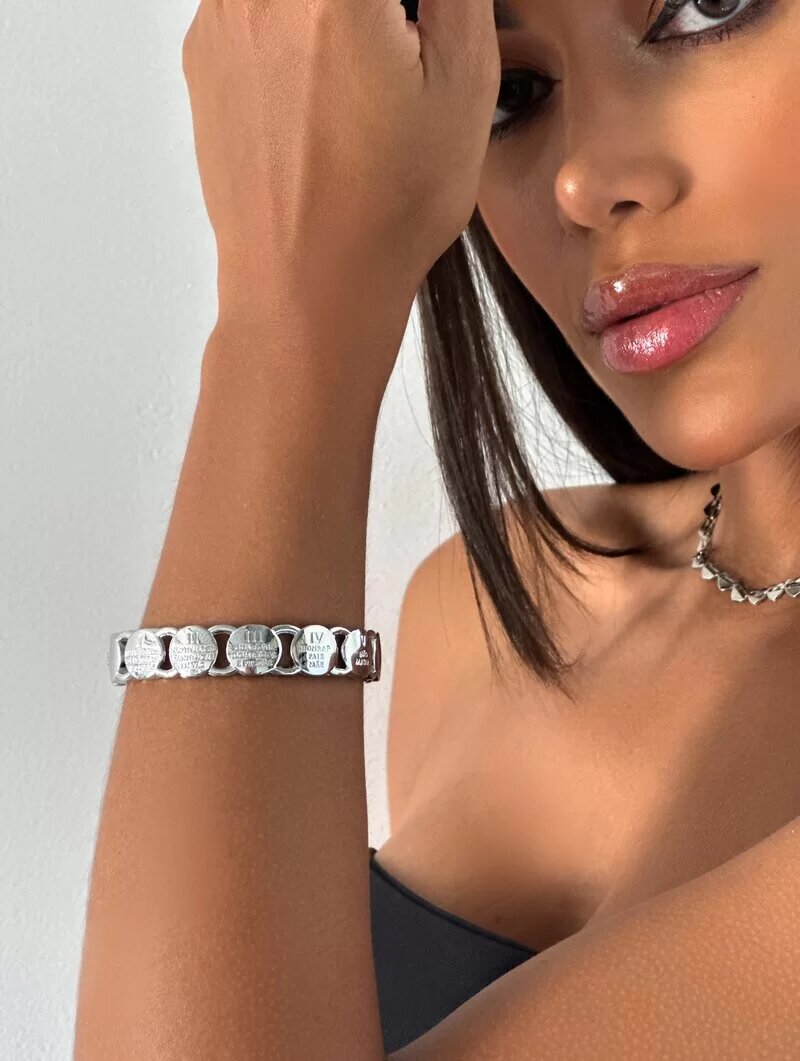 Bracelete Folheado a Ouro 18k e Prata Dez Mandamentos