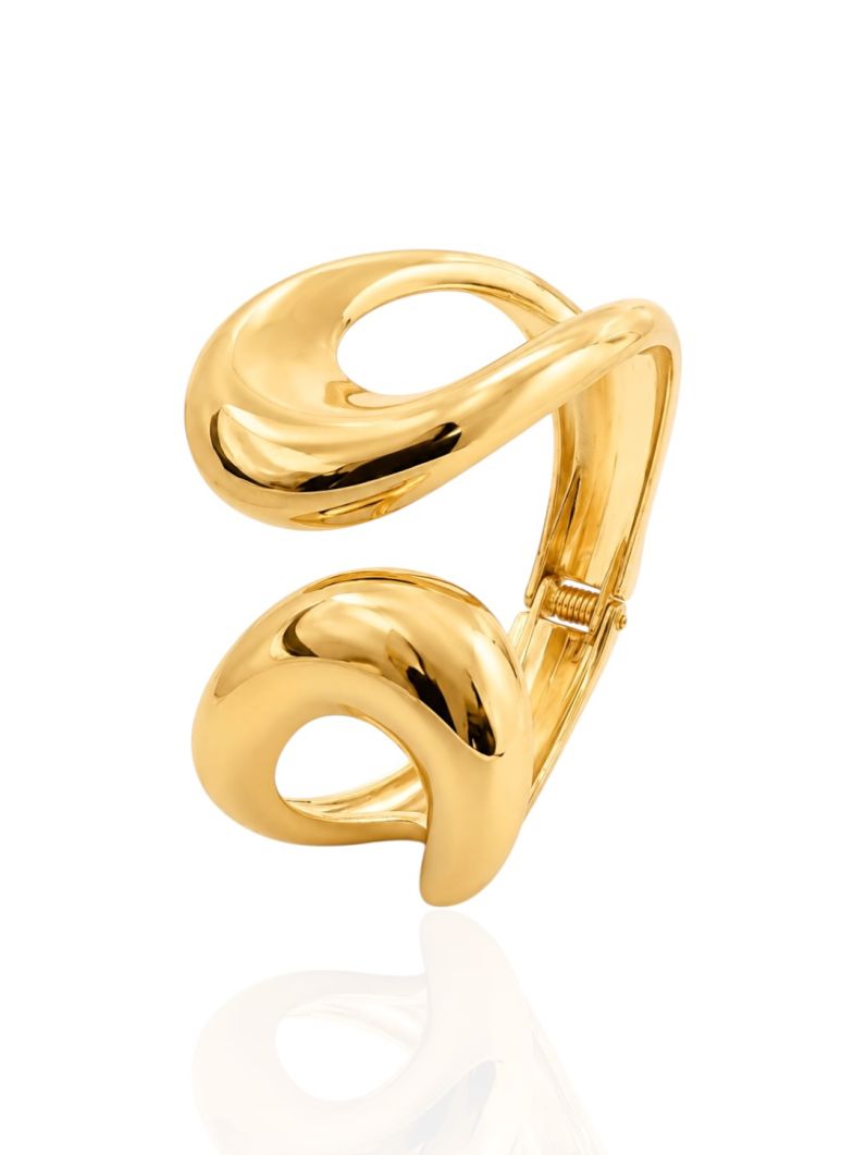 Bracelete Folheado a Ouro 18k e Prata Duo Gota Vazada