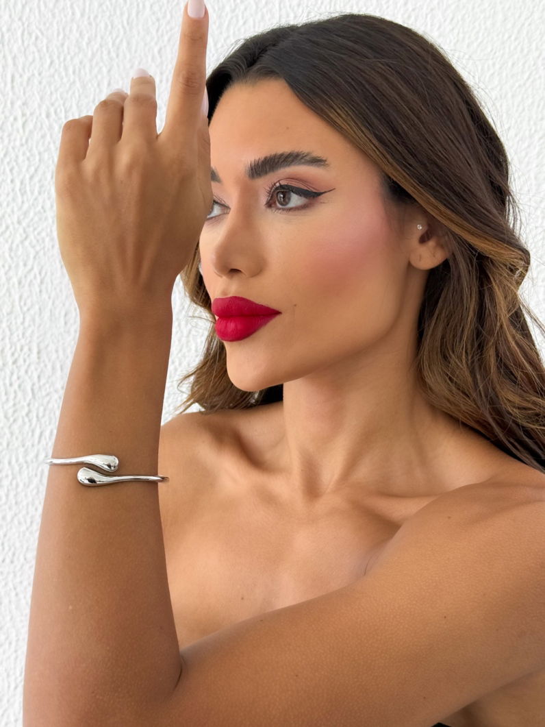 Bracelete Folheado a Ouro 18k e Prata Duo Gotas