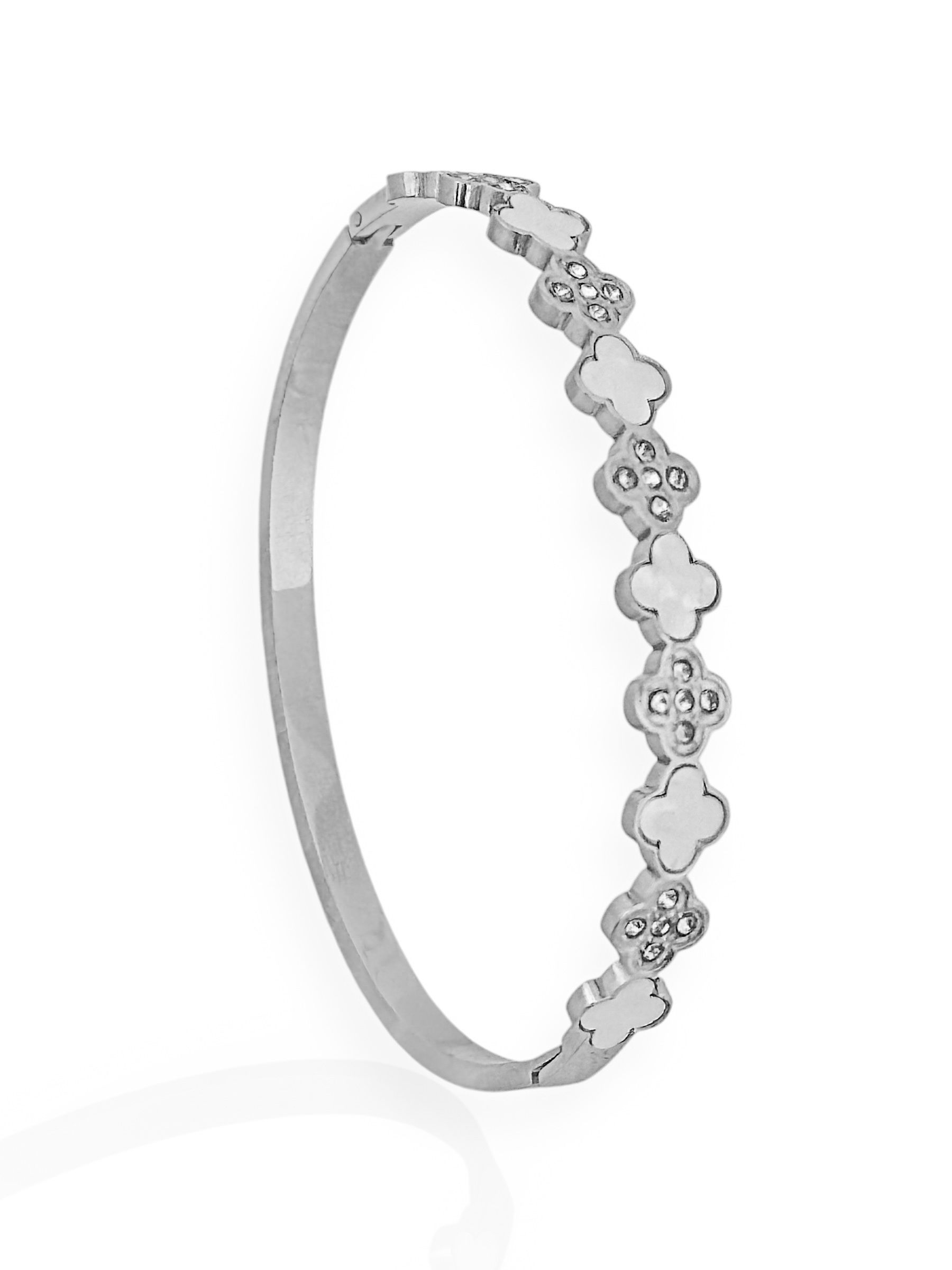 Bracelete Folheado a Ouro 18k e Prata em Aço Inspiração Virginia