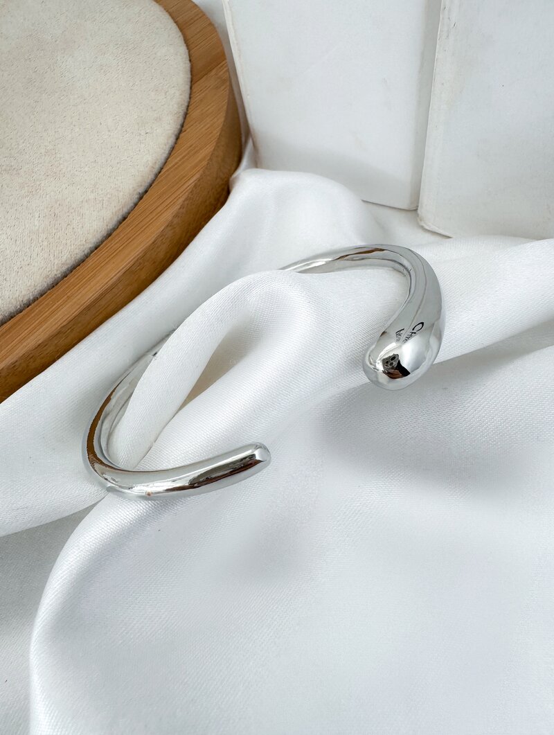 Bracelete Folheado a Ouro 18k e Prata Fio Liso Baloado