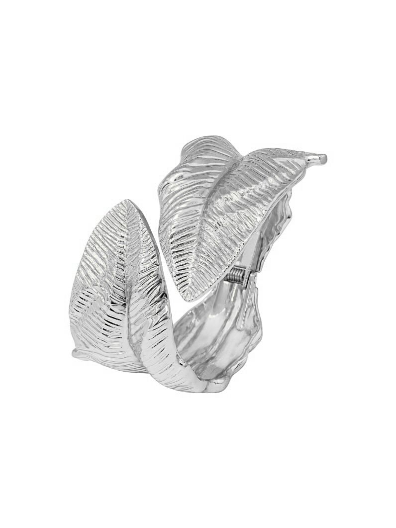 Bracelete Folheado a Ouro 18k e Prata Folha Maxi