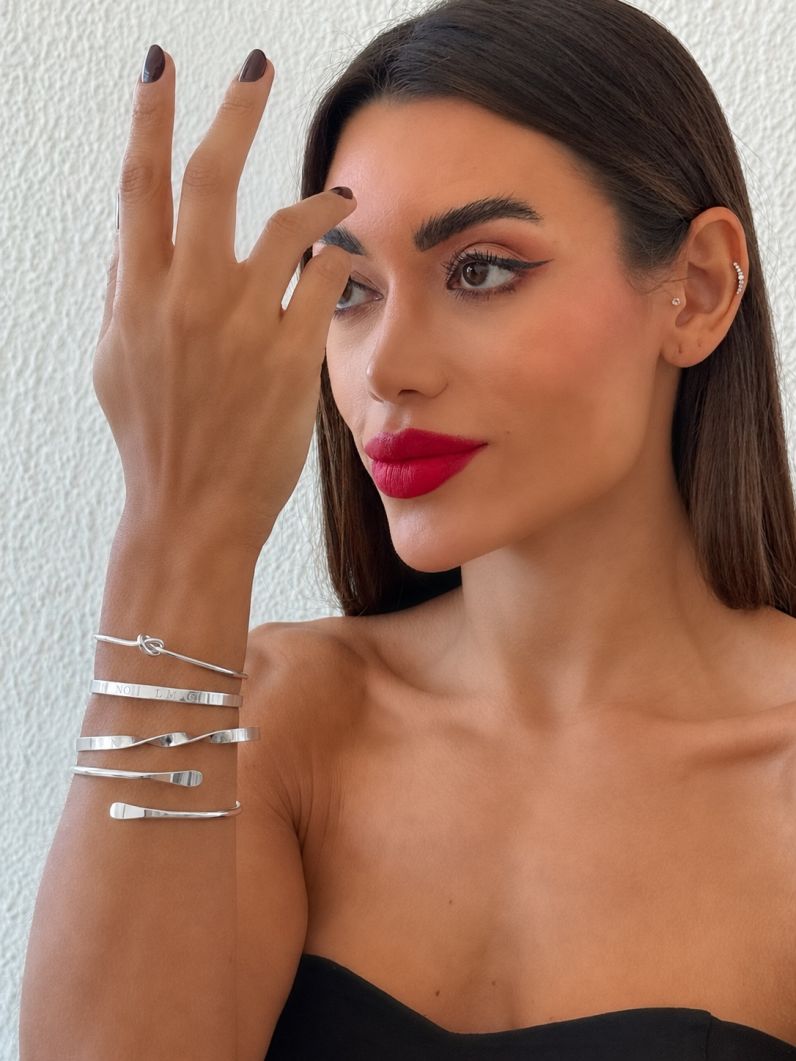 Bracelete Folheado a Ouro 18k e Prata Formas Modernas