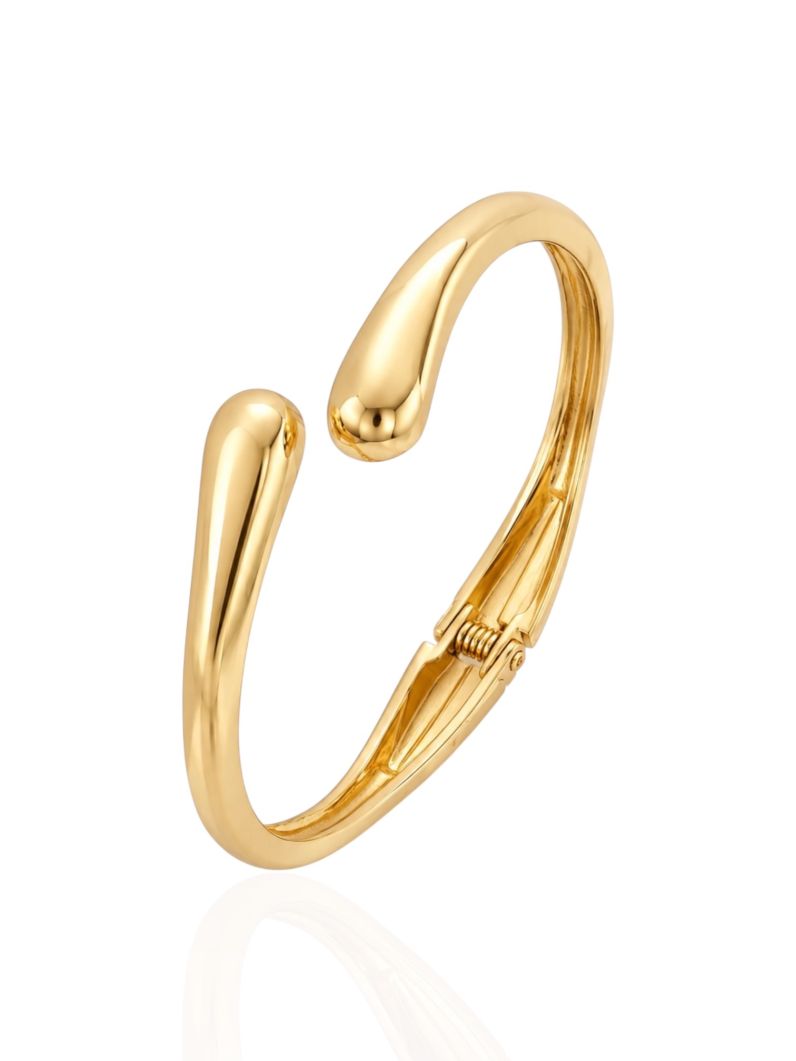 Bracelete Folheado a Ouro 18k e Prata Gota Lisa