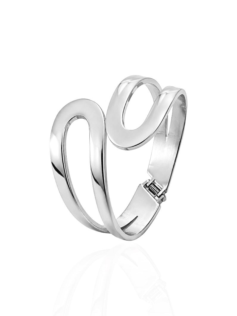 Bracelete Folheado a Ouro 18k e Prata Gota Vazada Mix Banho