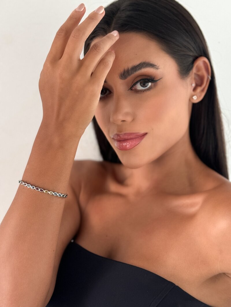 Bracelete Folheado a Ouro 18k e Prata Gotas de Zircônias