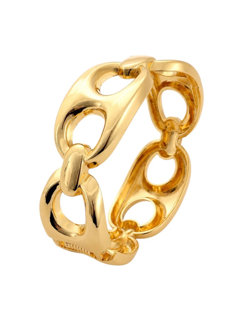 Bracelete Folheado a Ouro 18k e Prata Grande Marcas