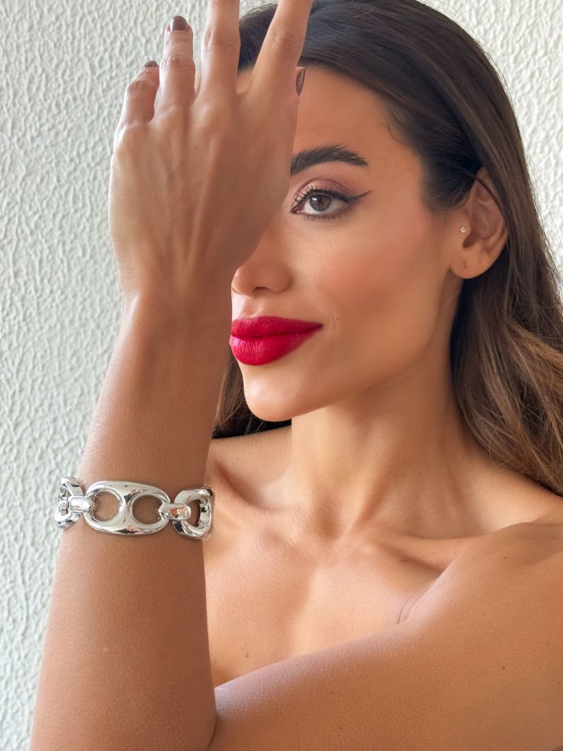 Bracelete Folheado a Ouro 18k e Prata Grande Marcas