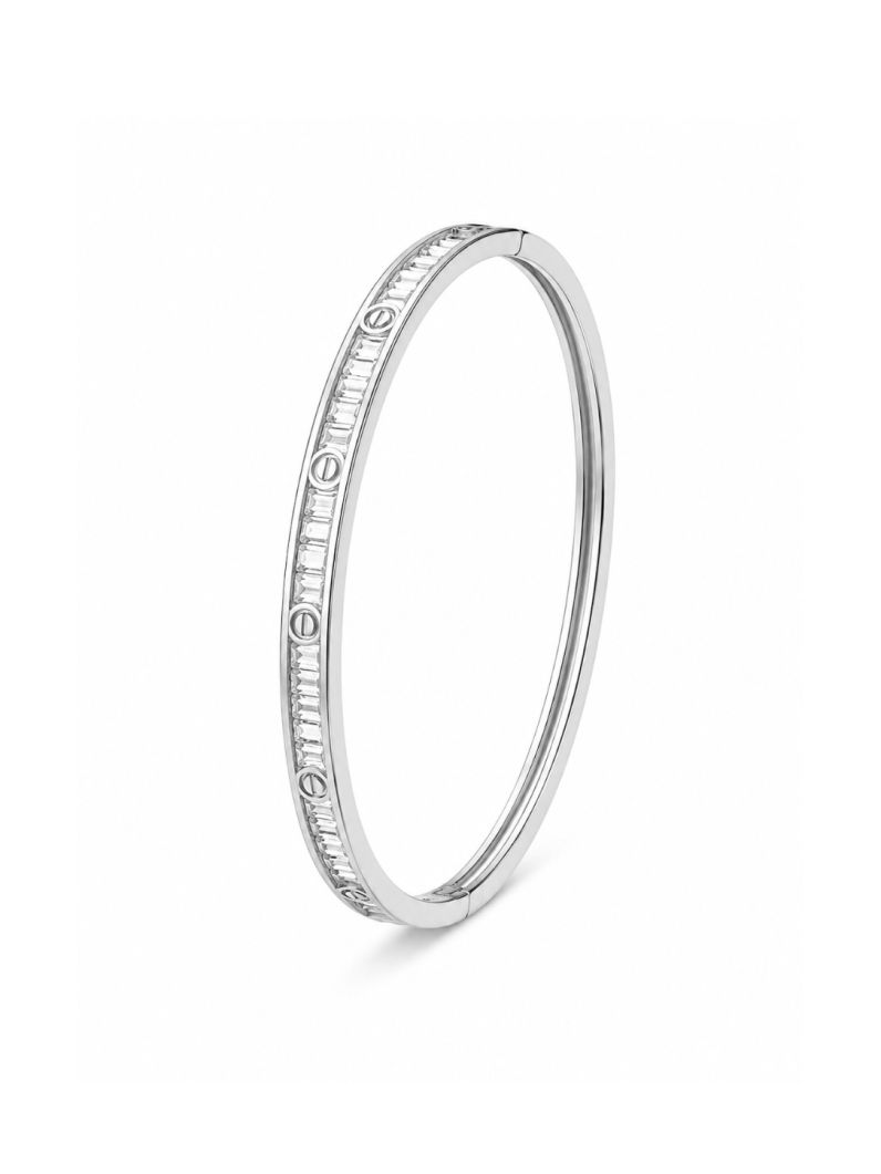 Bracelete Folheado a Ouro 18k e Prata Grandes Marcas Com Navete