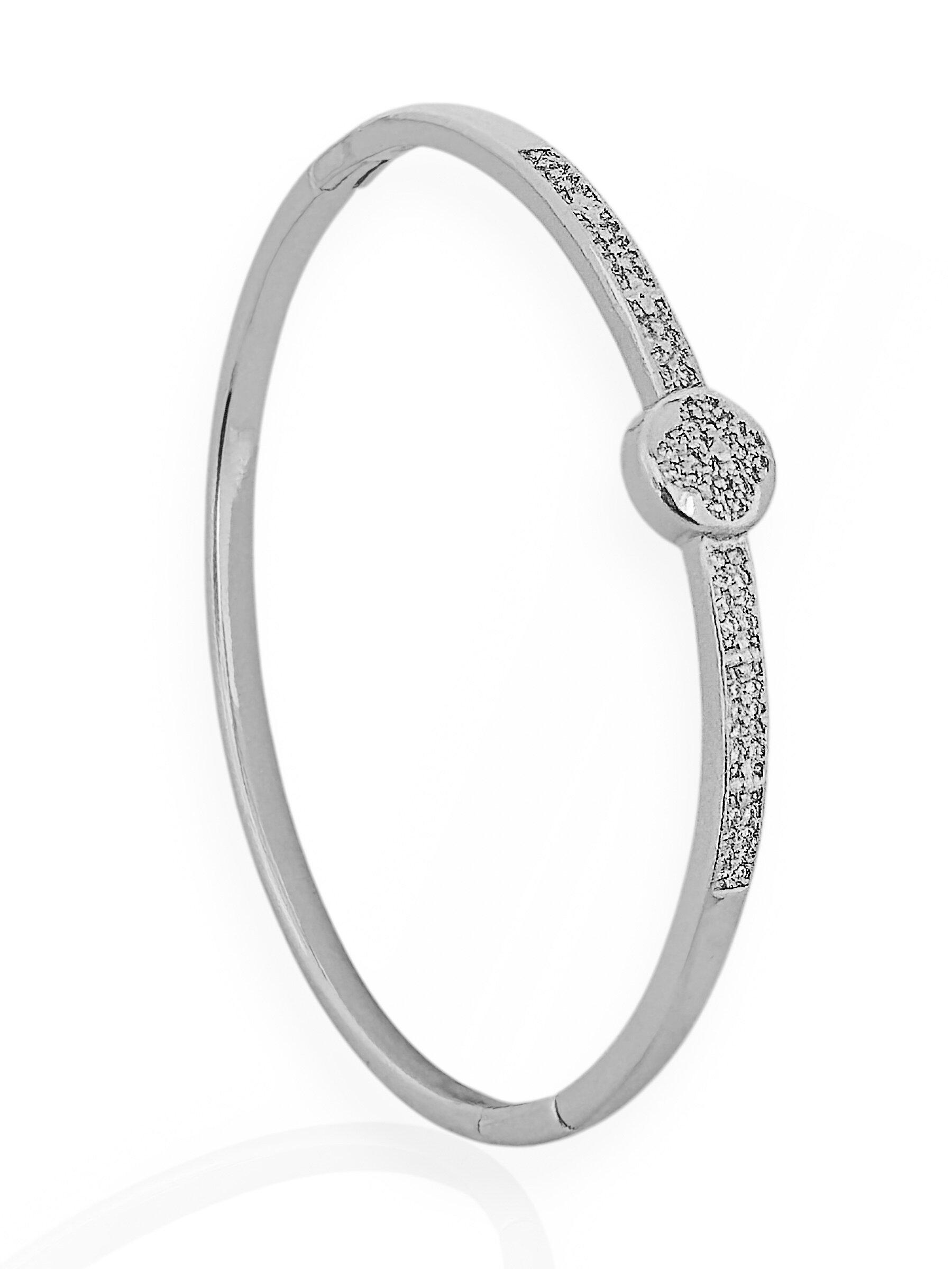 Bracelete Folheado a Ouro 18k e Prata Inspiração Com Micro Zircônia