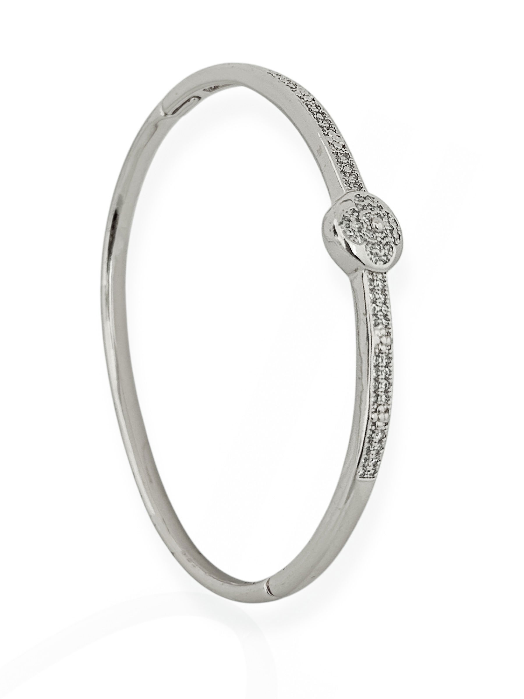 Bracelete Folheado a Ouro 18k e Prata Inspiração Com Zircônia