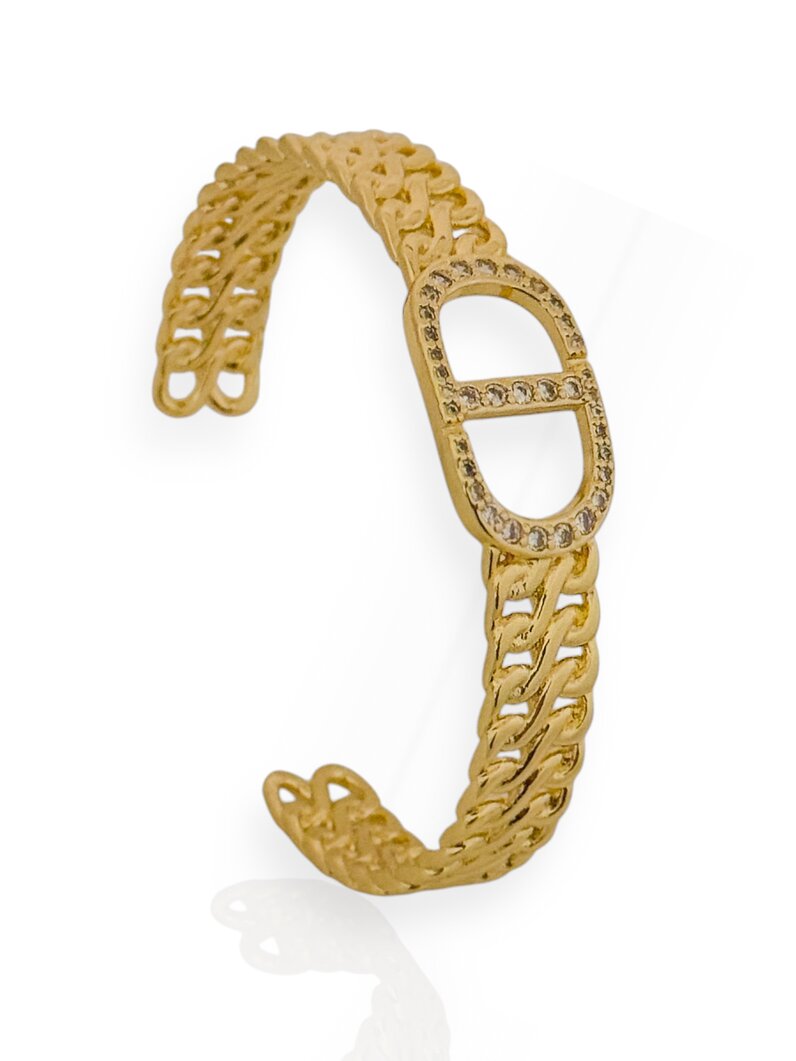 Bracelete Folheado a Ouro 18k e Prata Inspiração Joalheria