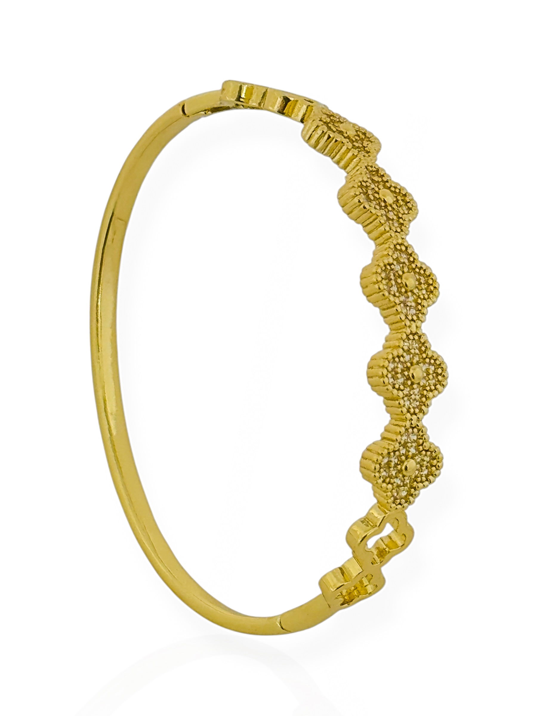 Bracelete Folheado a Ouro 18k e Prata Inspiração Vg Com Zircônia