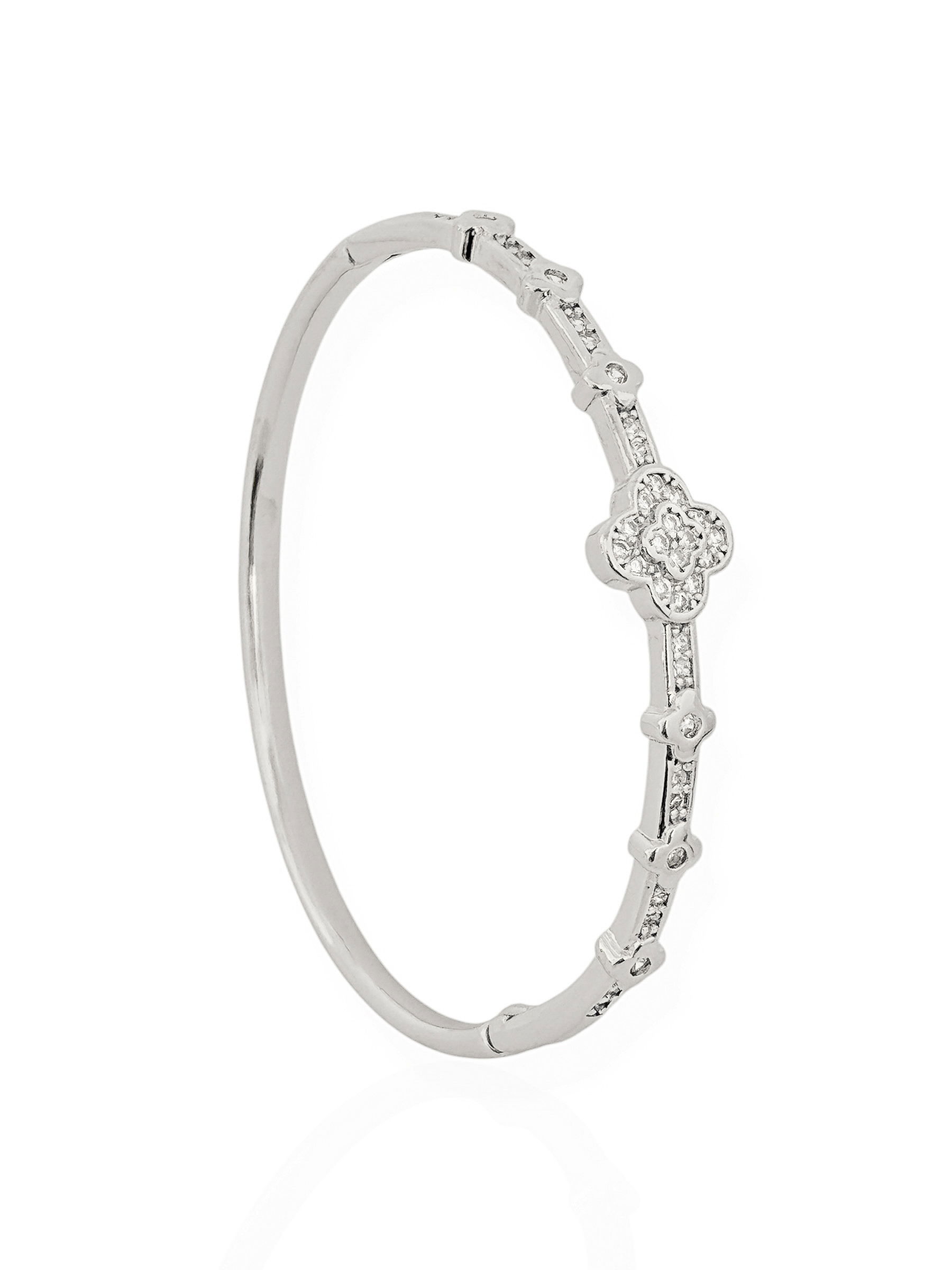 Bracelete Folheado a Ouro 18k e Prata Inspiração Vg Cravejado