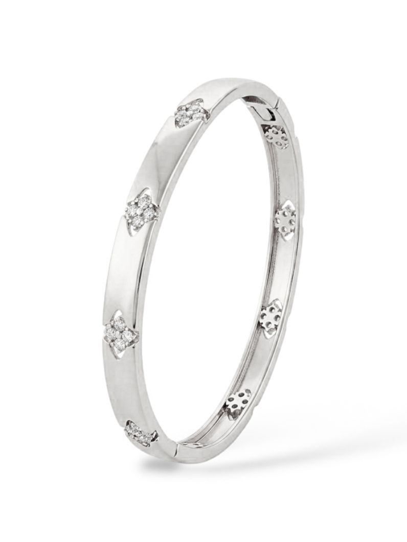 Bracelete Folheado a Ouro 18k e Prata Inspiração Vg Cravejado