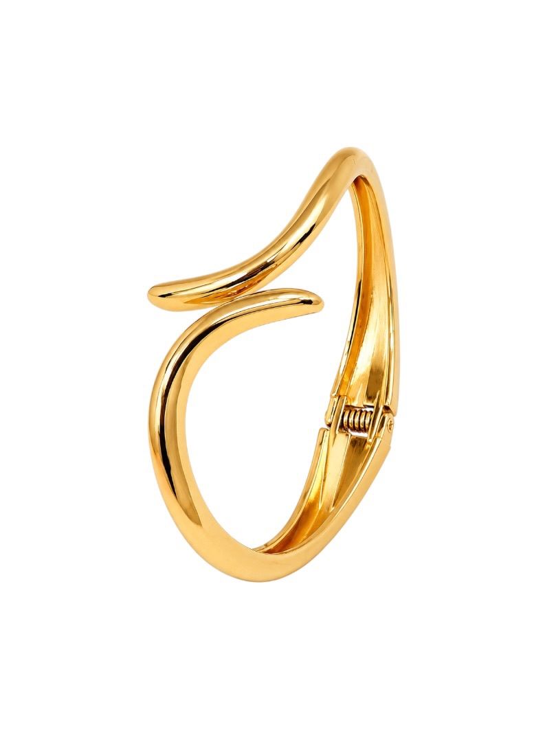 Bracelete Folheado a Ouro 18k e Prata Inspiração Vg. Fio Liso