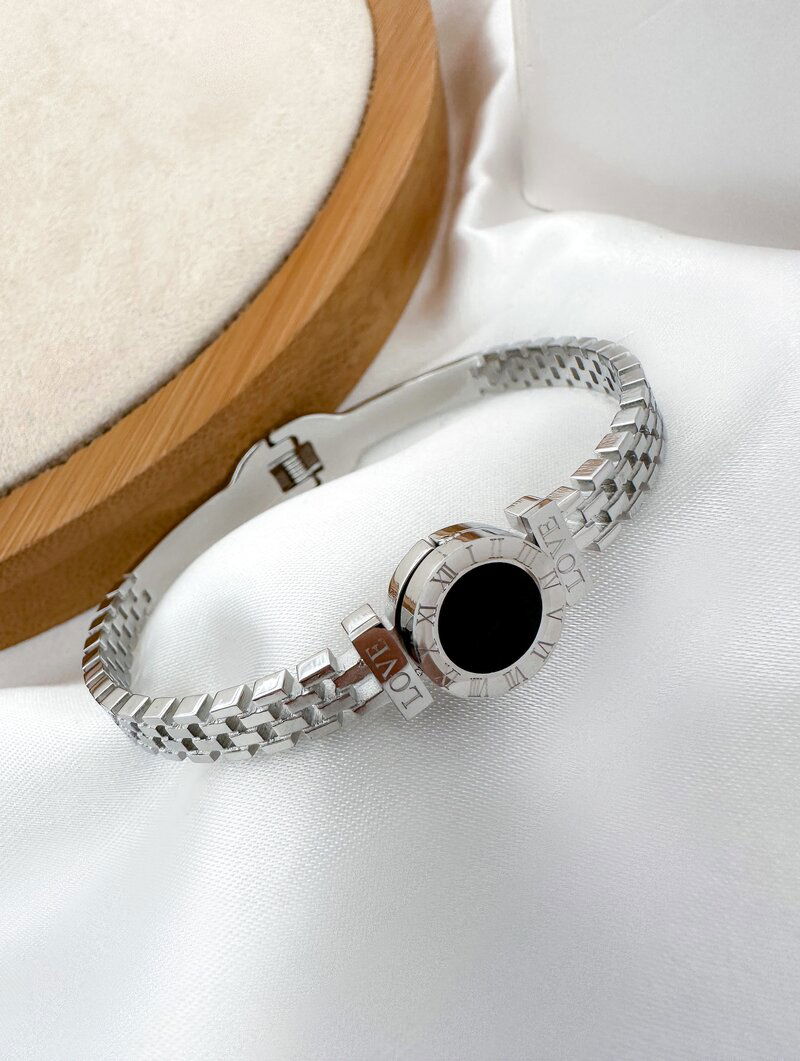 Bracelete Folheado a Ouro 18k e Prata Love Numeral Romano